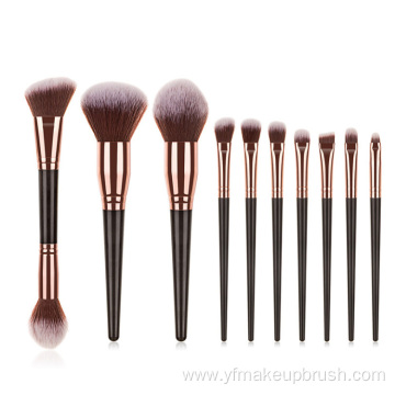 Wooden double ended Make Up Brushes Makeup Set